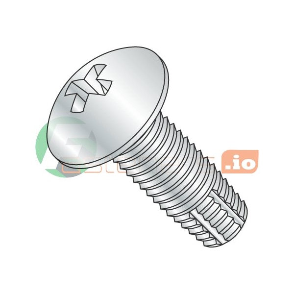 Newport Fasteners Thread Cutting Screw, 1/4"-20 x 1 in, Zinc Plated Steel Truss Head Phillips Drive, 3000 PK 980713 - main